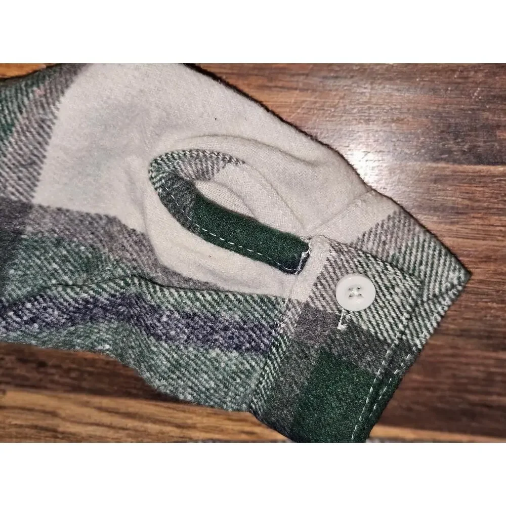 Toddler Green Plaid Flannel Shacket Size 4/5 NWOT